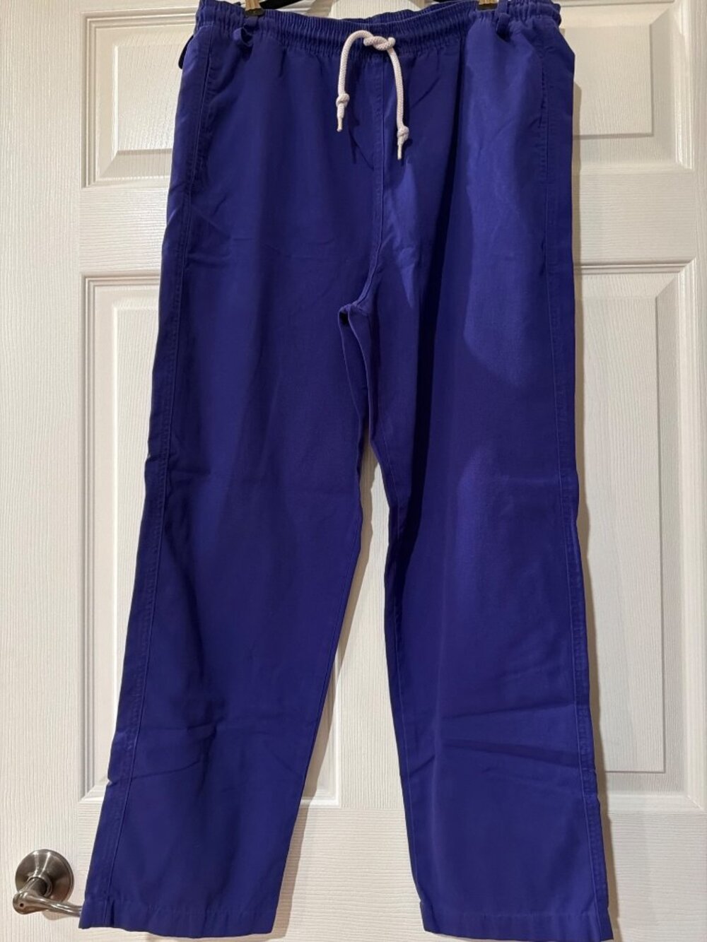 S.C.R.U.B.S. M-Short Purple Drawstring Elastic Waist Medical Scrub Pants 65% Pol